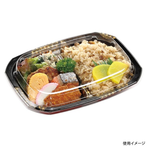 弁当容器 MFP京手箱22-16-1 月かげ金朱 エフピコ