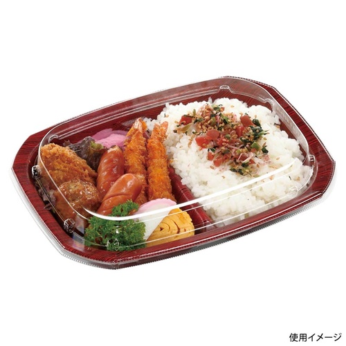 【廃番商品】弁当容器 MFP京手箱22-16-1 渋木目W エフピコ