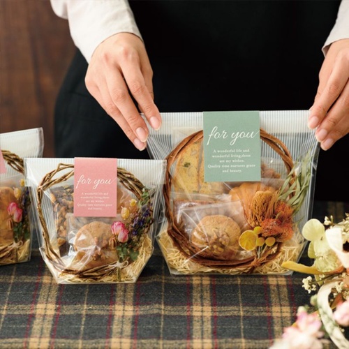 スタンド袋 フォトプリントOPPスタンドバッグ リースフラワー-2(50枚) ヘッズ