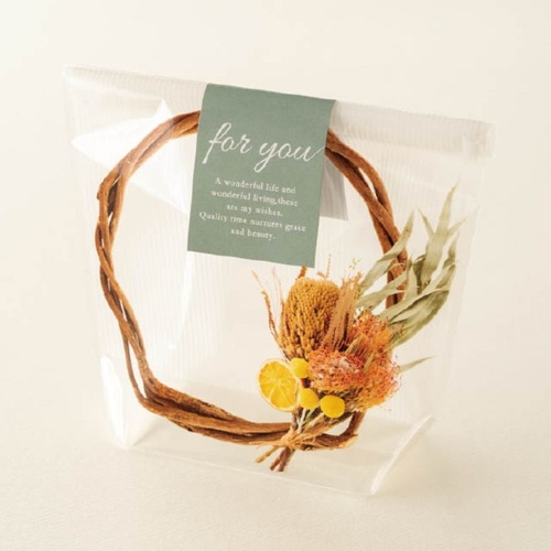 スタンド袋 フォトプリントOPPスタンドバッグ リースフラワー-2(50枚) ヘッズ