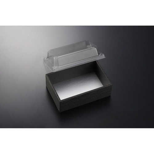 折箱 AWD-128 黒板目 透明高蓋付 中央化学