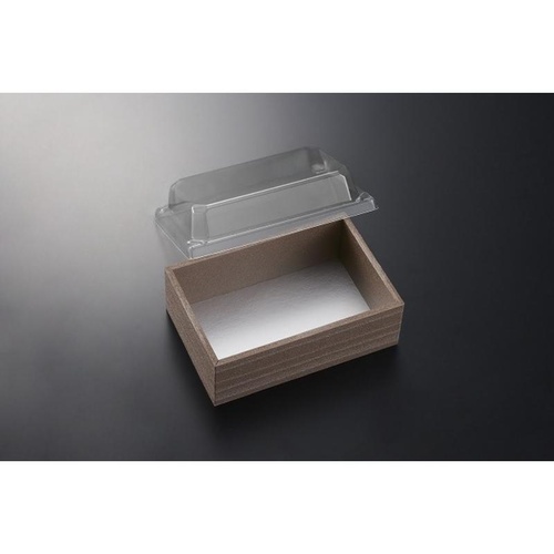 折箱 AWD-128 茶木目 透明高蓋付 中央化学