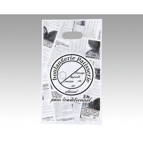 レジ袋 No.25 ヨーロピアン丸抜手提袋(小) 大阪ポリエチレン販売