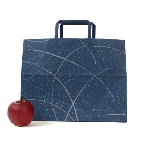 紙手提袋 平紐手提袋 H平32 ゆうび ブルー パックタケヤマ