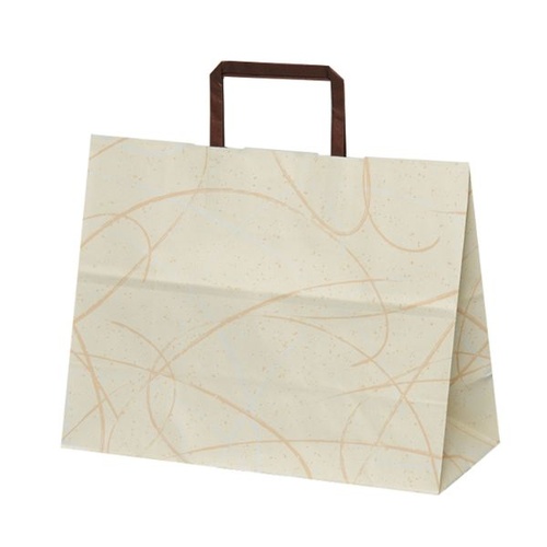 紙手提袋 平紐手提袋 H平32 ゆうび ベージュ パックタケヤマ