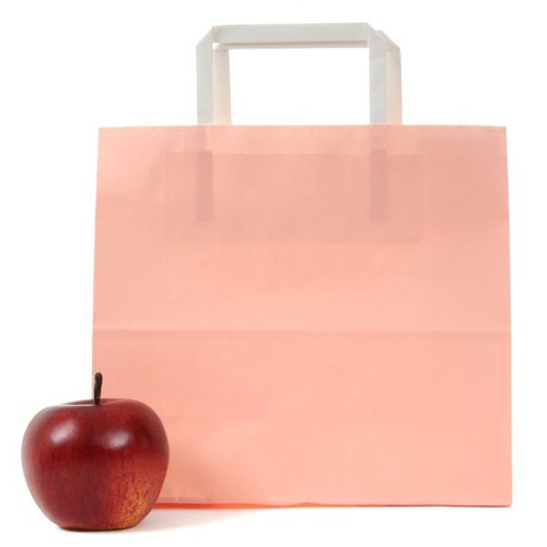 紙手提袋 平紐手提袋 H平24 ピンク パックタケヤマ