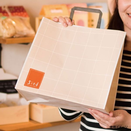 紙手提袋 SSQ-SP シンプルスクエアペーパーバッグ-S 50枚入 ヘッズ