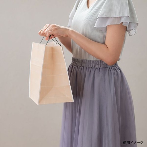 紙手提袋 SSQ-3P シンプルスクエアペーパーバッグ-3 50枚入 ヘッズ