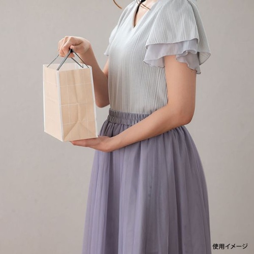 紙手提袋 SSQ-4PS シンプルスクエアペーパーバッグ-4S 50枚入 ヘッズ