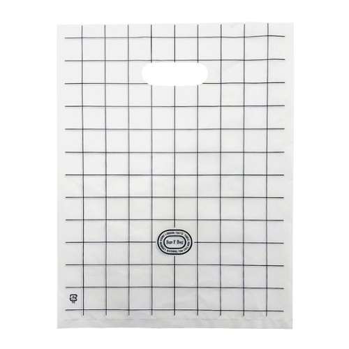 ポリ手提げ サンFバッグ ホワイト C柄 小 中川製袋化工