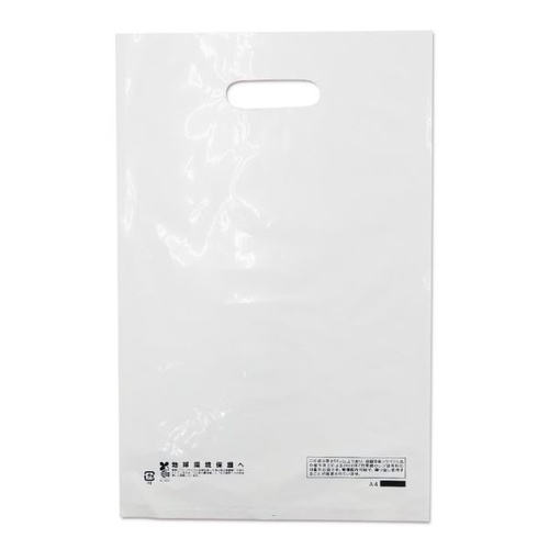 ポリ手提げ サンFバッグ A4 乳白(バイオマス10％) 中川製袋化工