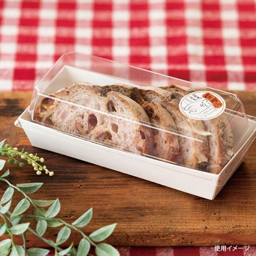 軽食容器 無地フタ付デリボックス ホワイト-2(50枚) ヘッズ