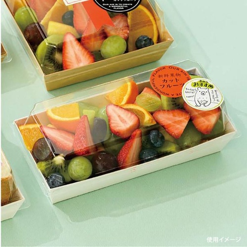 軽食容器 無地フタ付デリボックス ホワイト-2(50枚) ヘッズ