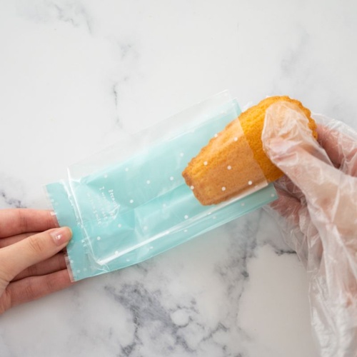 テープ無 OPP袋 ブルードットスイーツパック クリア-2(100枚) ヘッズ