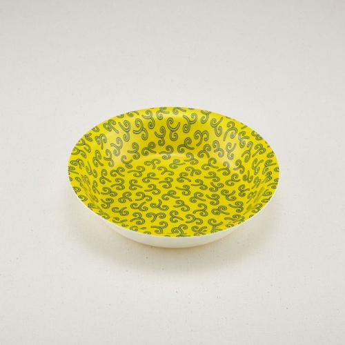 弁当容器 まるざら 205(本体)耐熱黄からくさ 青葉紙業