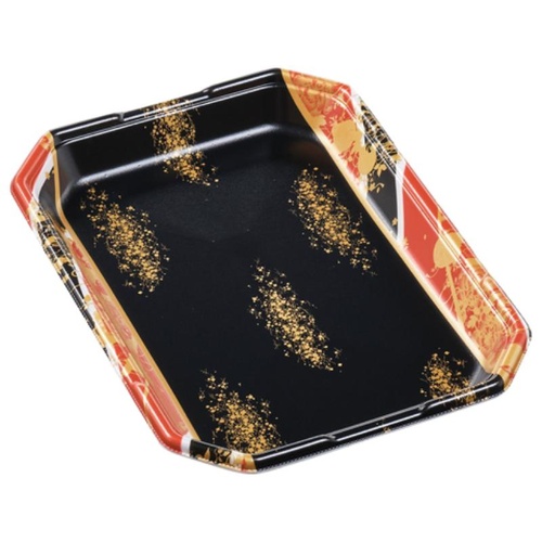 発泡トレー しゃぶしゃぶ長3.5人浅LS 流華赤 エフピコ