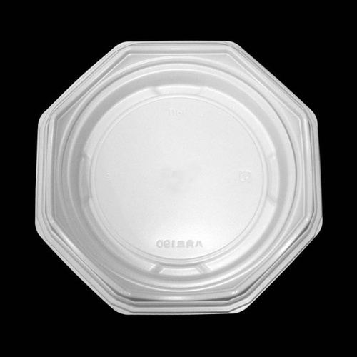 【廃番商品】軽食容器 八角皿190本体 白 デンカポリマー