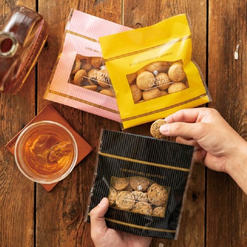 チャック付き袋 プチガトーイエロージップスタンドバッグ-3(50枚) ヘッズ