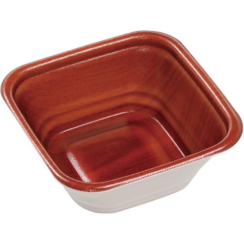 どんぶり容器 DLV角丼 16-16(61)MFP ひだ赤茶 エフピコ