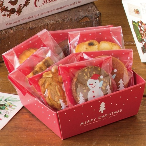 テープ無 OPP袋 スノーマンスイーツパック クリア-4(100枚) ヘッズ