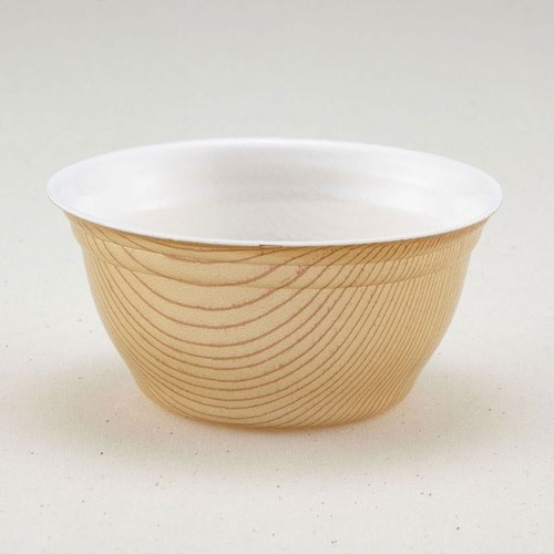 どんぶり容器 D-6(本体)もくめレンジ 青葉紙業