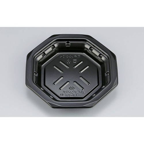 惣菜容器 BFデリハチ18-18 黒 本体 シーピー化成