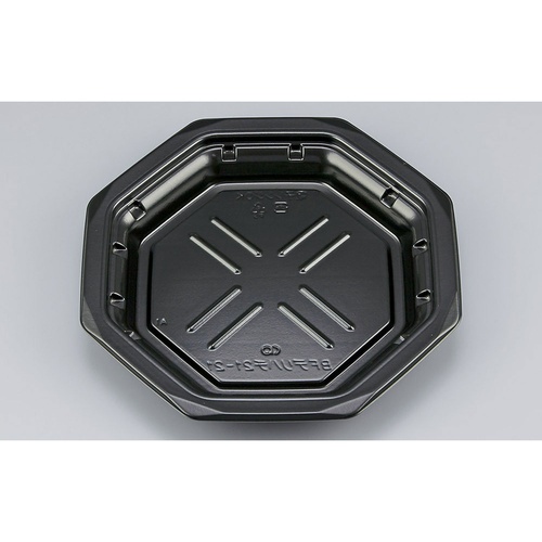 惣菜容器 BFデリハチ21-21 黒 本体 シーピー化成