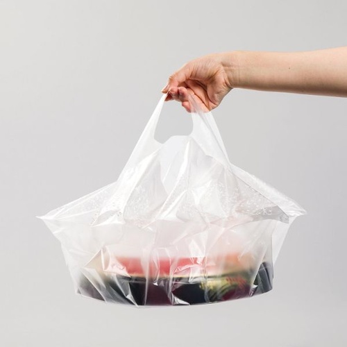 ポリ手提げ ステイブルバッグ かすみ草 No.30 福助工業