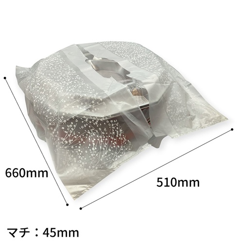 ポリ手提げ ステイブルバッグ かすみ草 No.80 福助工業