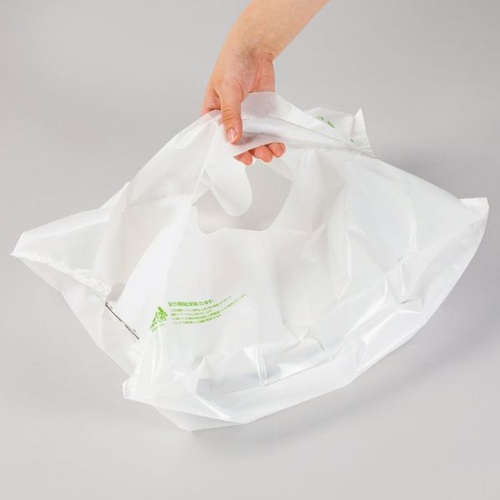 ポリ手提げ ステイブルバッグバイオ25 乳白 No.30 福助工業