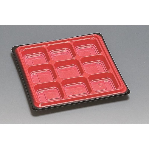 弁当容器 FA-322H 黒内赤 福助工業