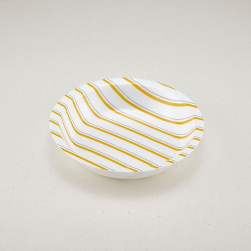 弁当容器 まるざら 185(本体)ストライプ 青葉紙業