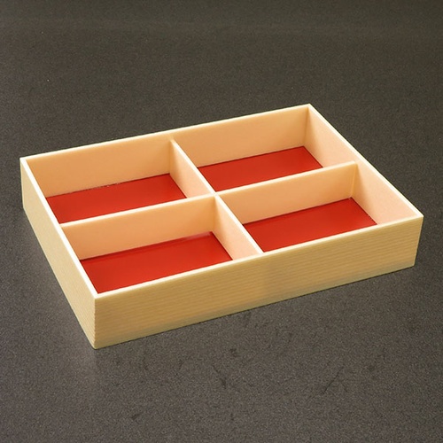 折箱 創作膳 80-55 4A 関東杉 共蓋付 アライ