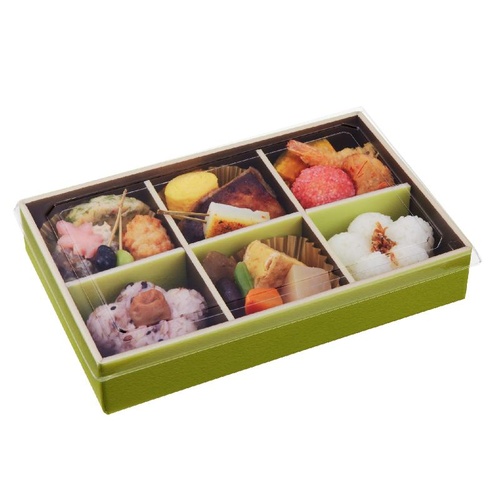 折箱 WD-2 若草/濃茶F 6仕切(ボ) 中央化学