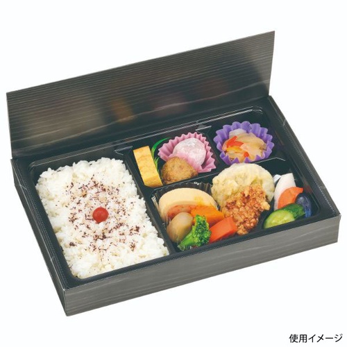 仕出し弁当容器 折蓋 90-60 黒木目 エフピコチューパ