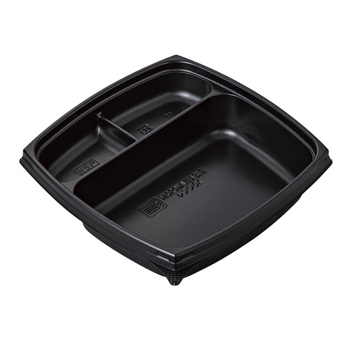 弁当容器 PIC550中皿B黒 北原産業