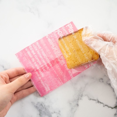 テープ無 OPP袋 カフェオレスイーツパック(ピンク) クリア-3(100枚) ヘッズ