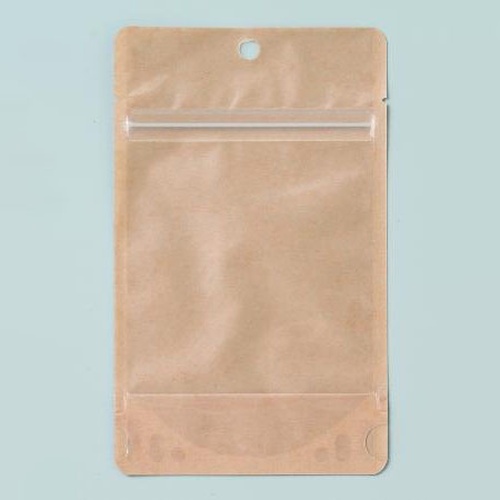 チャック付き袋 CH-1 片面クラフト袋チャック付 茶 ベリーパック