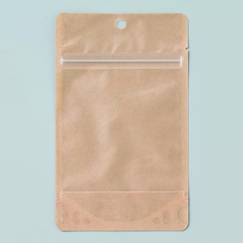 チャック付き袋 CH-2 片面クラフト袋チャック付 茶 ベリーパック