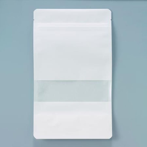 チャック付き袋 CWT-3 クラフト袋窓抜チャック付 白 ベリーパック