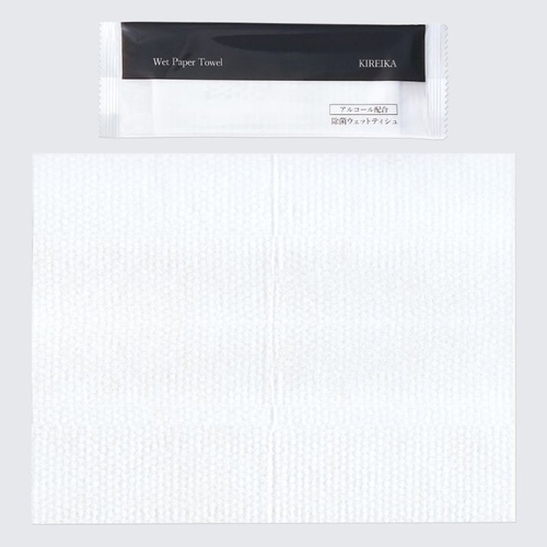 不織布おしぼり KIREIKAアルコール入り除菌ウエットシートJA-2 九州紙工
