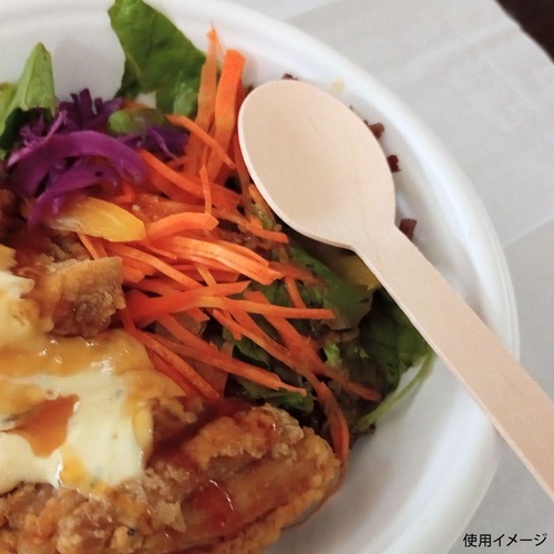 使い捨てスプーン ウッドスプーン16cm紙完封 WS-001 九州紙工