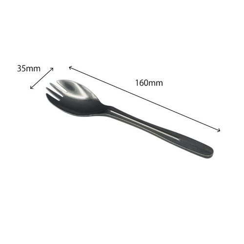 使い捨てカトラリー バイオプラフォークスプーン160 単袋 BK ホウケン産業