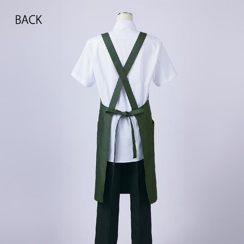 胸当てエプロン エプロン 兼用 ボトルグリーン F 住商モンブラン