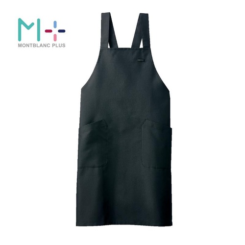 胸当てエプロン エプロン 兼用 黒 F SA003-93 住商モンブラン