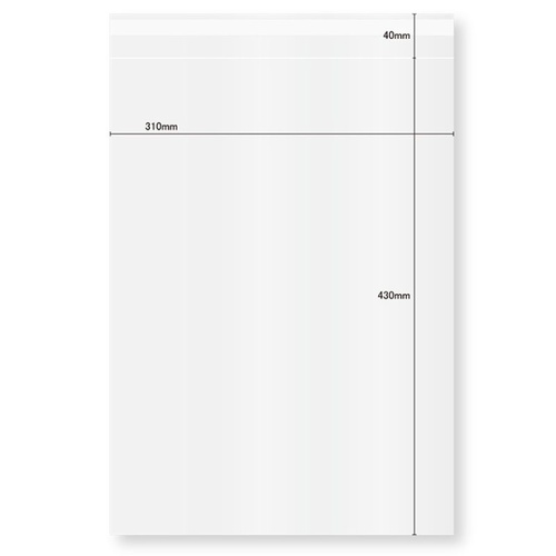 テープ有 OPP袋 40μOPP袋 テープ付き A3サイズ 100枚 今村紙工