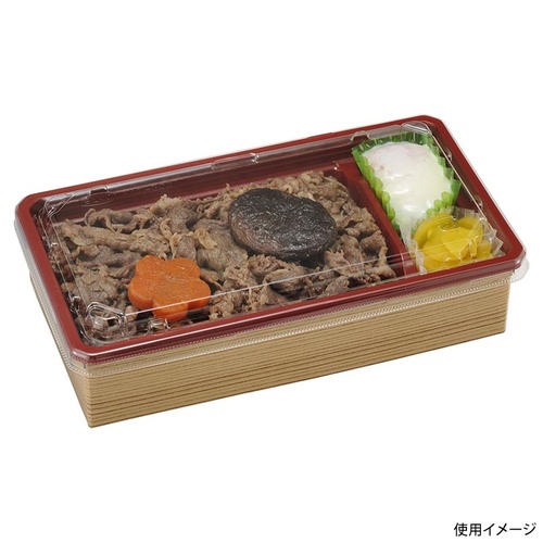 どんぶり容器 紙折FIT-302 内装 うるし赤 エフピコチューパ