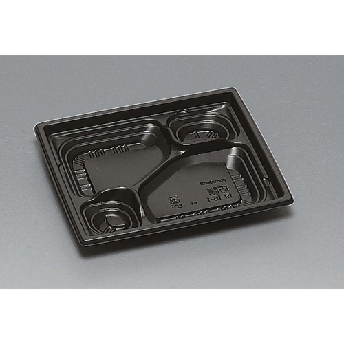 弁当容器 巧膳19-16-1H 黒 福助工業