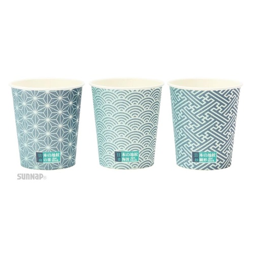 紙コップ サンナップ ニッポンノ地紋カップ 7オンス 205ml 100p