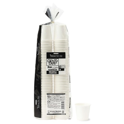 紙コップ サンナップ ホワイトカップ 2オンス 60ml 100p